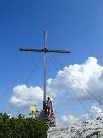 Krippenstein - kříž Heilbronner Kreuz.